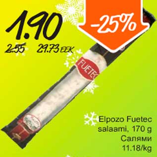 Allahindlus - Elpozo Fuetec salaami