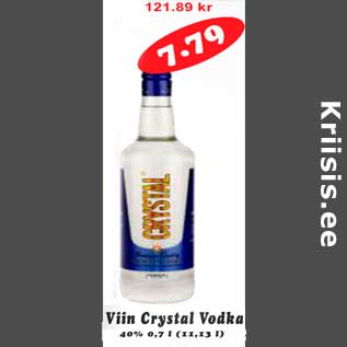 Allahindlus - Viin Grustal Vodka 40%, 0,7l