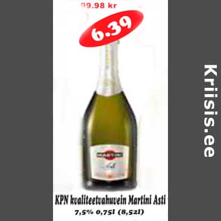 Allahindlus - KPN kvaliteetvahuvein Martini Asti 7,5%, 0,75 l