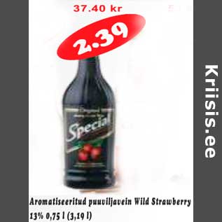 Allahindlus - Aromatiseeritud puuviljavein Wild Strawberry 13%, 0,75l