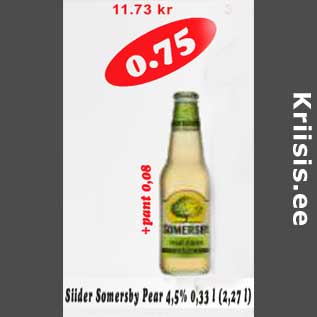 Allahindlus - Siider Somersby Pear 4,5%,0,33l
