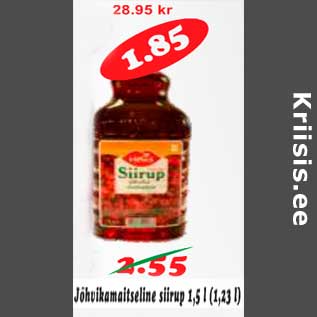 Allahindlus - Jõhvikamaitseline siirup 1,5l