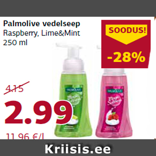 Allahindlus - Palmolive vedelseep