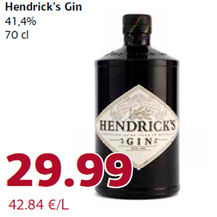 Allahindlus - Hendrick’s Gin