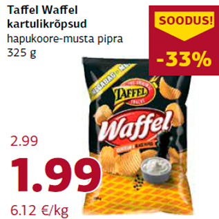 Allahindlus - Taffel Waffel kartulikrõpsud