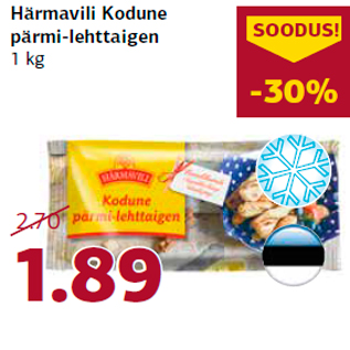 Allahindlus - Härmavili Kodune pärmi-lehttaigen 1 kg