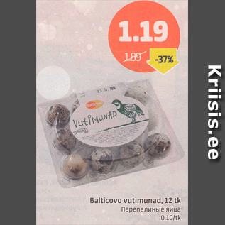 Allahindlus - Balticovo vutimunad, 12 tk