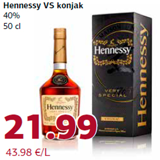 Allahindlus - Hennessy VS konjak 40% 50 cl