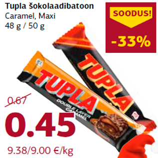 Allahindlus - Tupla šokolaadibatoon
