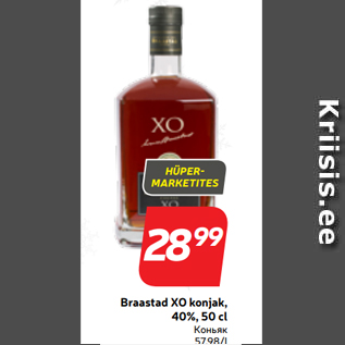 Allahindlus - Braastad XO konjak, 40%, 50 cl