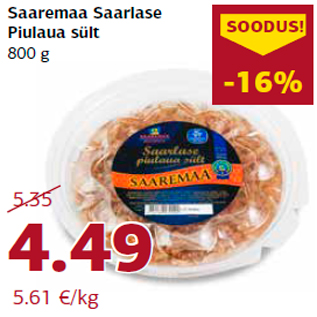 Allahindlus - Saaremaa Saarlase Piulaua sült 800 g