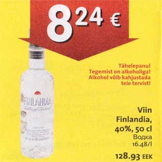 Allahindlus - Viin Finlandia