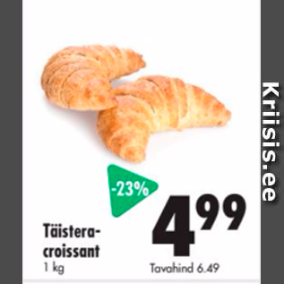 Allahindlus - Täisteracroissant 1 kg