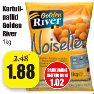 Скидка - Картофельные шарики Golden River 1 кг