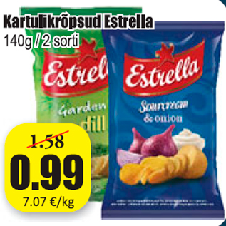 Скидка - Картофельные чипсы Estrella