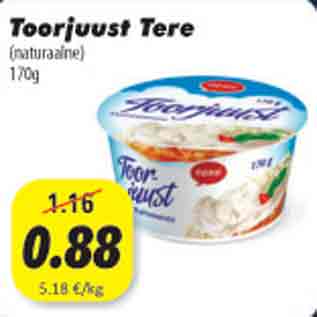 Allahindlus - Toorjuust, 170g