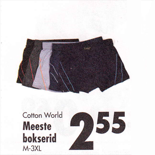 Allahindlus - Cotton World Meeste bokserid