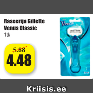 Allahindlus - Raseerija Gillette Venes Classic 1 tk