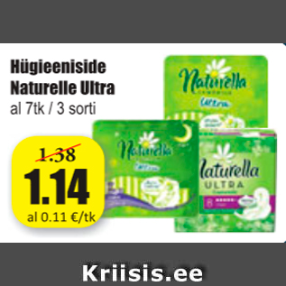 Allahindlus - Hügieeniside Naturelle Ultra