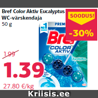 Скидка - Освежитель туалета Bref Color Aktiv 50 г