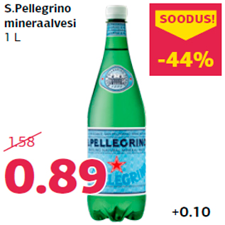 Allahindlus - S.Pellegrino mineraalvesi 1 L