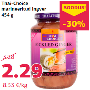 Allahindlus - Thai-Choice marineeritud ingver 454 g