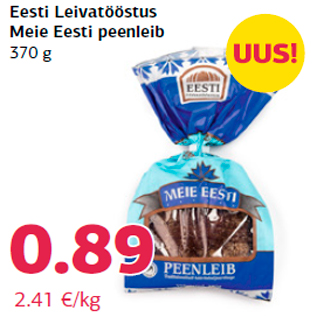 Allahindlus - Eesti Leivatööstus Meie Eesti peenleib 370 g