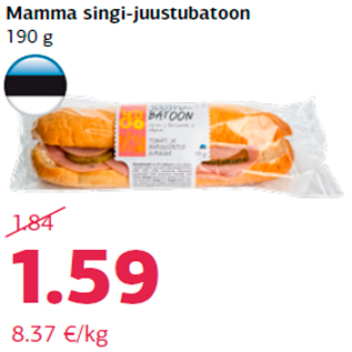 Allahindlus - Mamma singi-juustubatoon 190 g