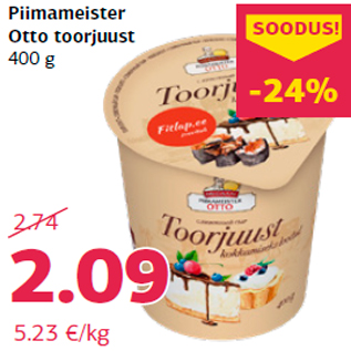 Allahindlus - Piimameister Otto toorjuust 400 g