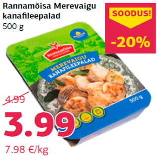 Allahindlus - Rannamõisa Merevaigu kanafileepalad 500 g