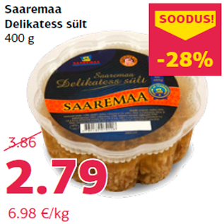 Allahindlus - Saaremaa Delikatess sült 400 g