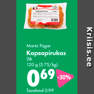 Allahindlus - Marta Pagar Kapsapirukas 2 tk / 120 g