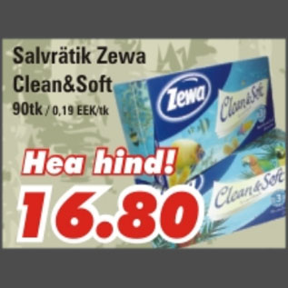 Allahindlus - Salvrätik Zewa Clean&Soft