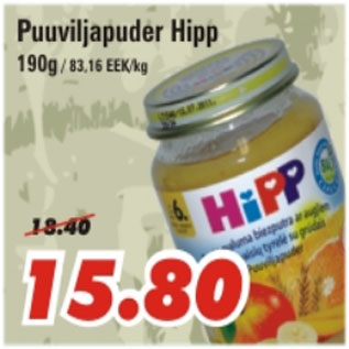 Allahindlus - Puuviljapuder Hipp