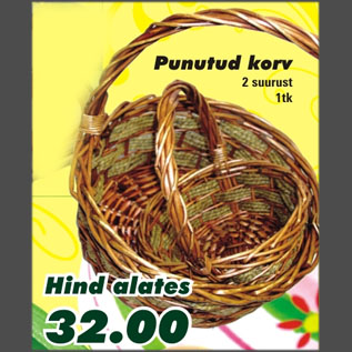 Allahindlus - Punutud korv