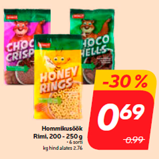 Скидка - Готовый завтрак Rimi, 200 - 250 г
