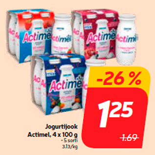 Allahindlus - Jogurtijook Actimel, 4 x 100 g