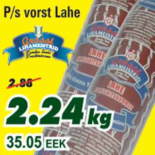 Allahindlus - P/s vorst Lahe