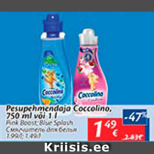 Allahindlus - Pesupehmendaja Coccoline, 750 ml või 1 l