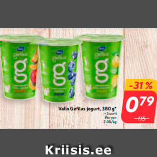Allahindlus - Valio Gefilus jogurt, 380 g*