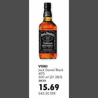 Allahindlus - Viski Jack Daniel Black