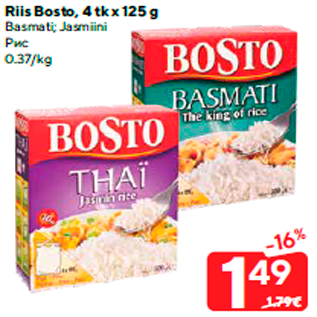 Allahindlus - Riis Bosto, 4 tk x 125 g