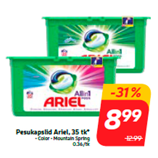 Allahindlus - Pesukapslid Ariel, 35 tk*