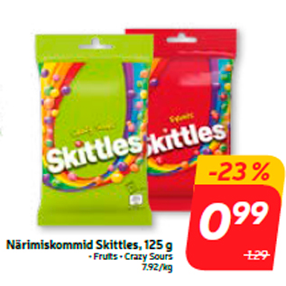 Allahindlus - Närimiskommid Skittles, 125 g