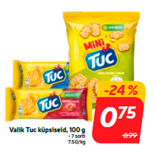 Скидка - Выбор печенья Tuc, 100 г