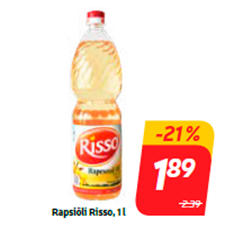 Скидка - Рапсовое масло Risso, 1 л
