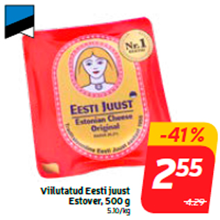 Allahindlus - Viilutatud Eesti juust Estover, 500 g