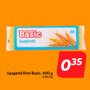 Allahindlus - Spagetid Rimi Basic, 400 g