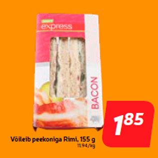 Allahindlus - Võileib peekoniga Rimi, 155 g