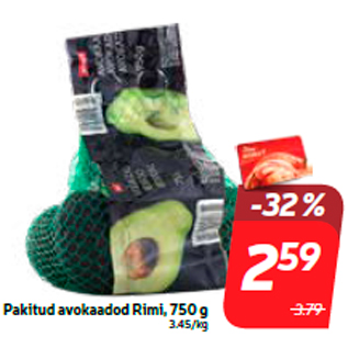 Allahindlus - Pakitud avokaadod Rimi, 750 g